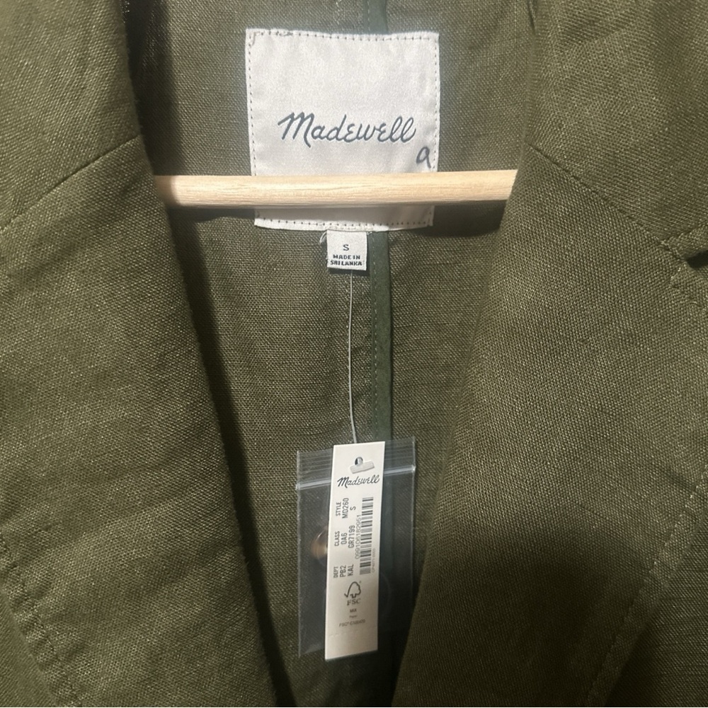 NWT - Madewell - Linen Larson Blazer - Size Small - Picture 5 of 6